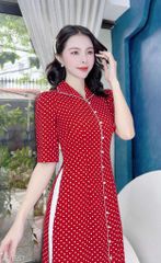 Áo Dài BiBi Cổ Lật AD1557 (áo lẻ)