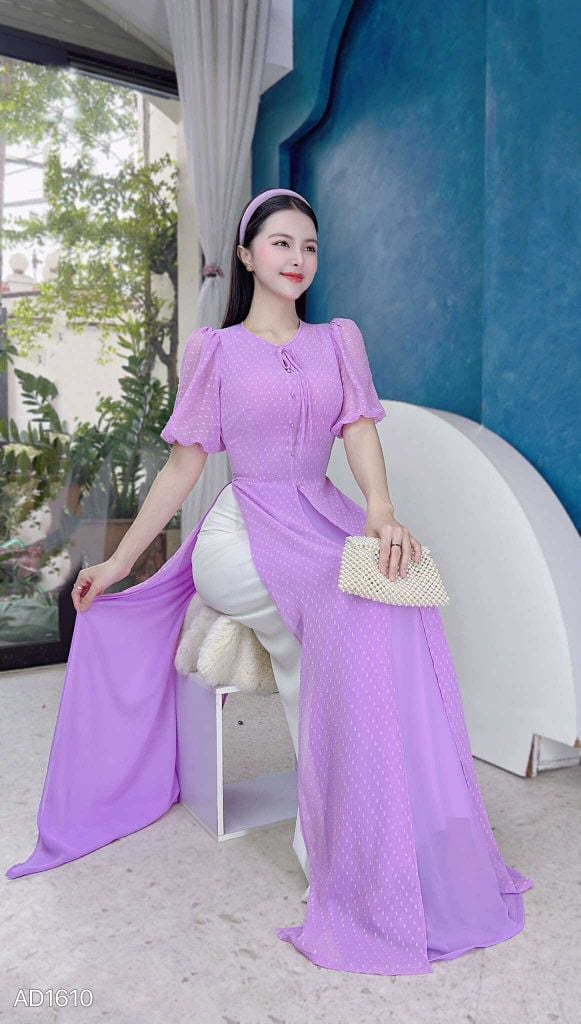 Áo Dài 4T Bông Tuyết Tứ Thân AD1610 (áo lẻ)