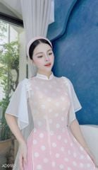 Áo Dài 4T Cánh Tiên Xéo AD9182 (áo lẻ)