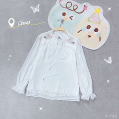 Áo IC Vai Lá Hoa Thêu A1749