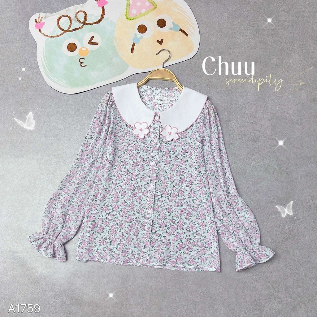 Áo Sơ Mi Hoa Dừa Cạn 3D A1759