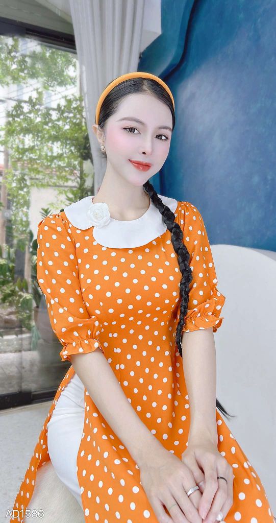 Áo Dài Bi Bánh Dầy AD1586 (áo lẻ)