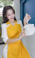 Áo Dài Cổ Bi Giả Yếm AD1602 (áo lẻ)