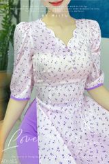 Áo Dài Cổ Sóng Valley AD1463 (áo lẻ)