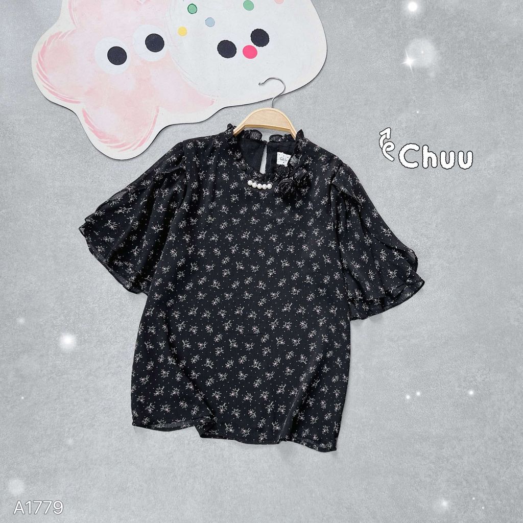 Áo Tơ 3 Hoa Hồng A1779