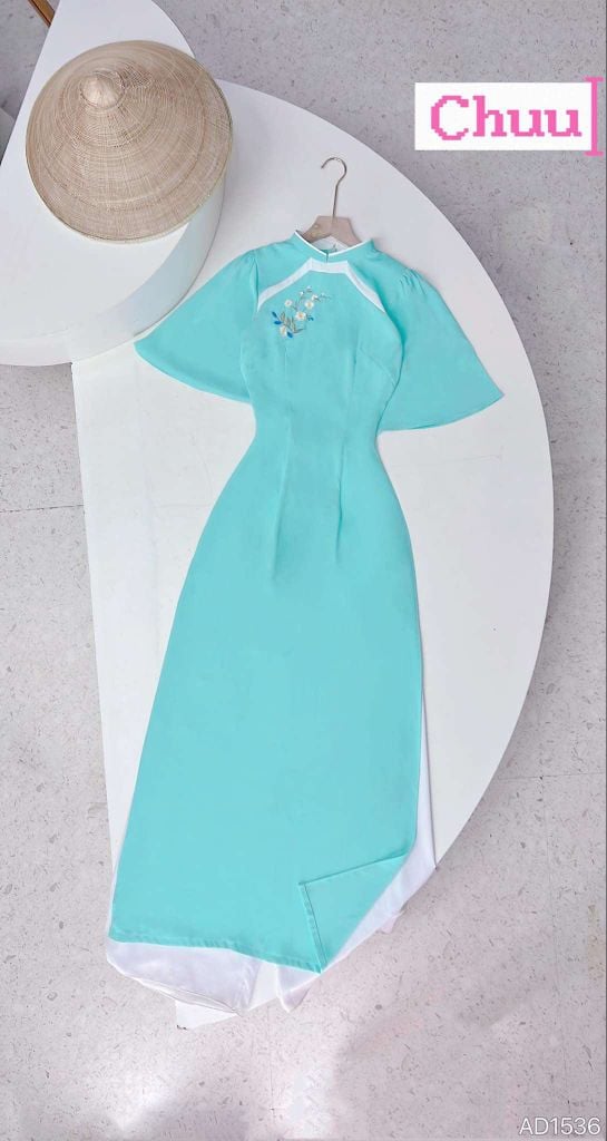 Áo Dài Thêu Hoa Đông Hầu AD1536 (áo lẻ)