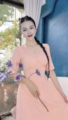 Áo Dài Sò Viền Ren AD1636 (áo lẻ)