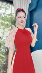 Áo Dài Nơ Chie AD1589 (áo lẻ)