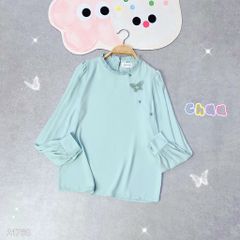 Áo Sơ Mi Cổ Li Bướm Ren A1768