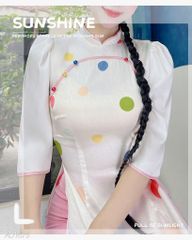 Áo Dài Chấm Tròn City AD9002.1573 (áo lẻ)