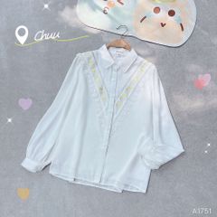 Áo Thêu Hồng Leo Pháp A1751