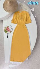 Áo Dài Tằm Gãy Nút Bọc Đôi AD1519 (áo lẻ)