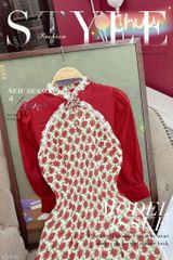 Áo Dài 4T Hoa Điểm Mười AD1678 (áo lẻ)