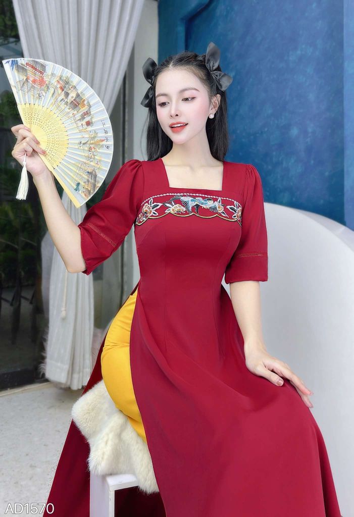 Áo Dài Đôi Én Mùa Xuân 130cm AD1570 (áo lẻ)