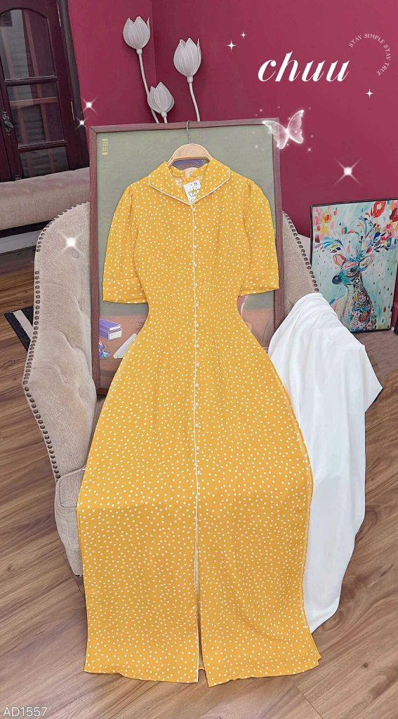 Áo Dài BiBi Cổ Lật AD1557 (áo lẻ)