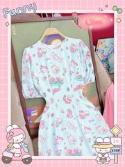 Áo Dài ChiChi Tay Bồng +(PK) AD9002.1628 (áo lẻ)