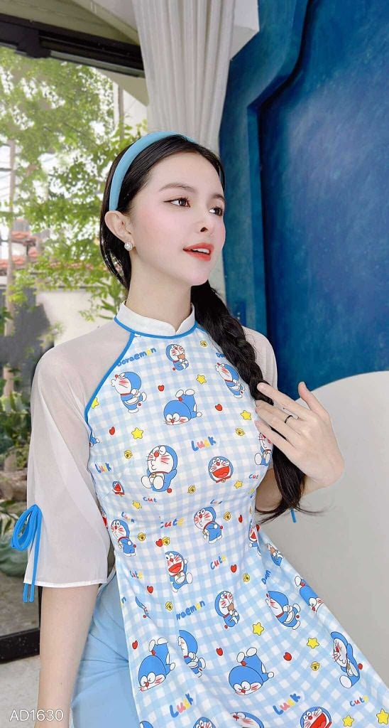 Áo Dài Kitti Doreamon AD1630 (áo lẻ)