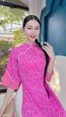 Áo Dài Hoa Hồng Nước AD1605 (áo lẻ)