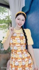 Áo Dài Muôn Thú Chen Lấn AD1438 (áo lẻ)