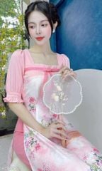 Áo Dài Màu Nước Nơ Nhung AD1656 (áo lẻ)