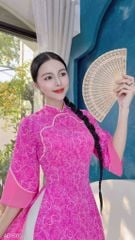 Áo Dài Hoa Hồng Nước AD1605 (áo lẻ)