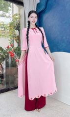 Áo Dài 4T Dâu Đỏ Ngọt 127cm AD1649 (áo lẻ)
