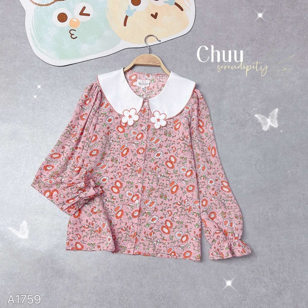 Áo Sơ Mi Hoa Dừa Cạn 3D A9001.1759