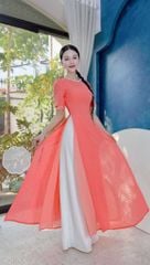 Áo Dài 4T Cổ Cườm Bọt Biển AD1590 (áo lẻ)