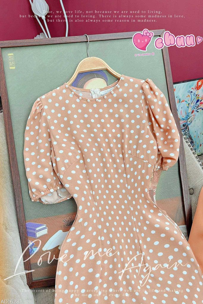 Áo Dài ChiChi Tay Bồng +(PK) AD9002.1628 (áo lẻ)