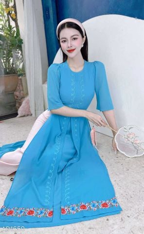 Áo Dài 4 Tà Chiffon Ai Cập 132cm AD9003.1650 (áo lẻ)