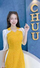 Áo Dài Cổ Bi Giả Yếm AD1602 (áo lẻ)