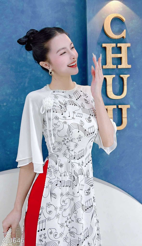 Áo Dài Tay Tơ Music (PK) AD1646 (áo lẻ)