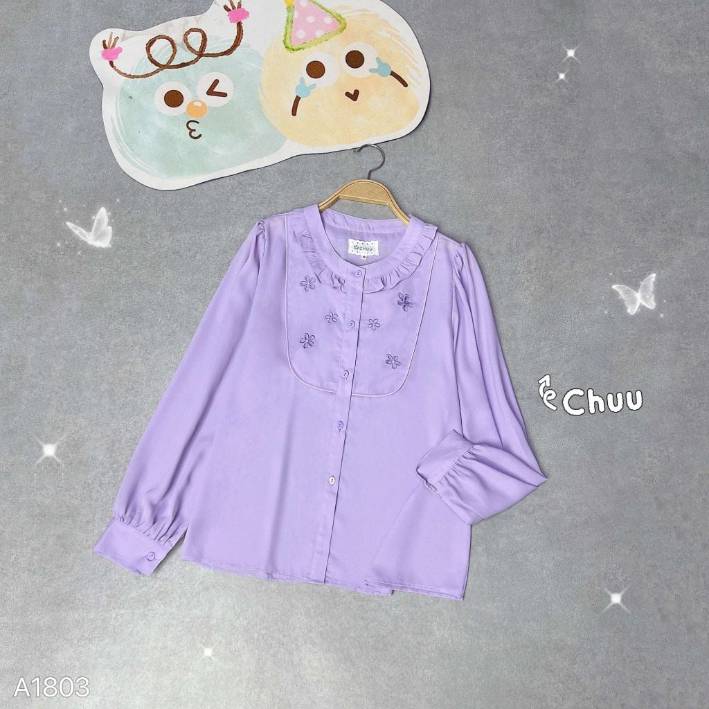 Áo Sơ Mi Hoa Đào Rơi A1803