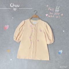 Áo Sơ Mi Hoa Đào Len A1797