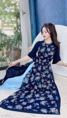 Áo Dài 4 Tà Lưới Dây Chuyền AD9003.1596 (áo lẻ)
