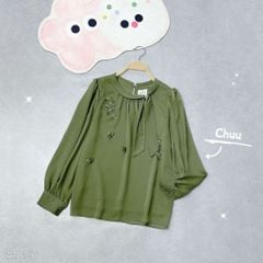 Áo Hoa Rơi Nơ Lệch A1815