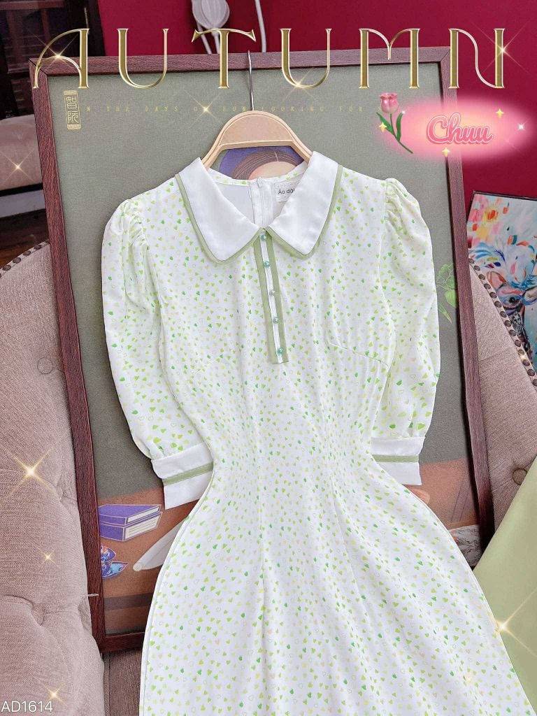 Áo Dài Cổ Đức Viền Tay AD1614 (áo lẻ)