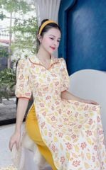 Áo Dài Cổ Lật Bầu Viền Lé AD9002.1587 (áo lẻ)