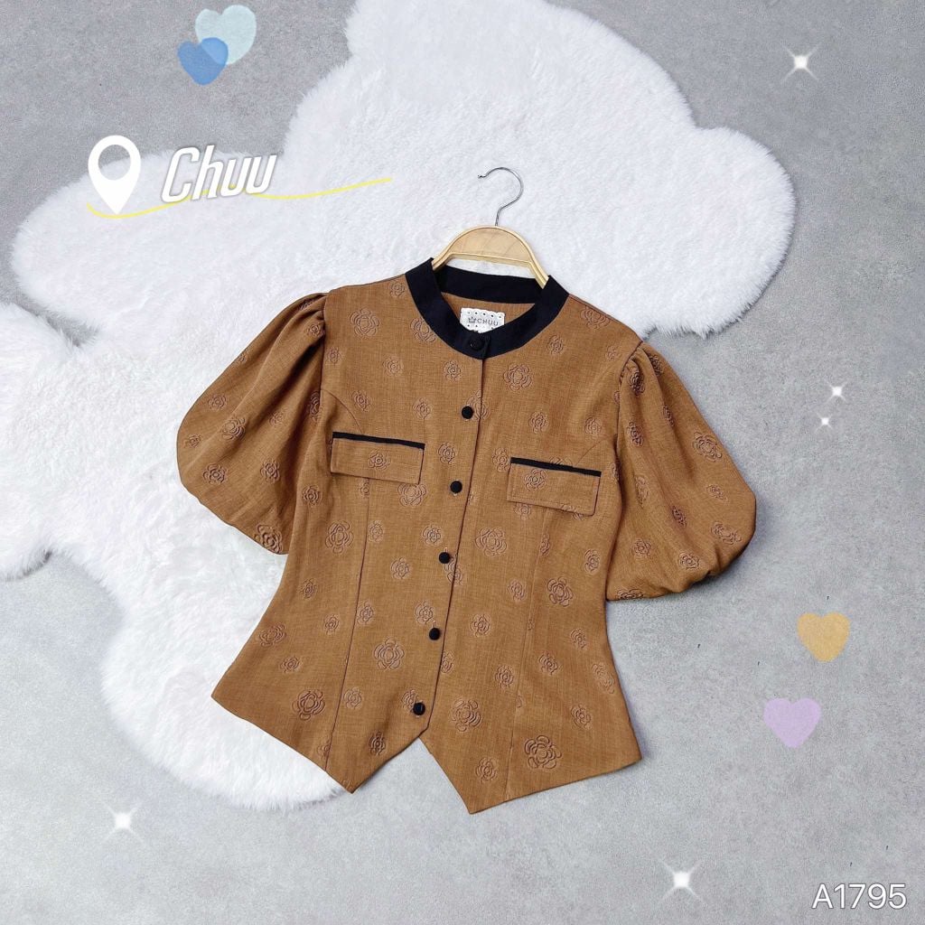 Áo Sơ Mi Dập Nổi Rose A1795