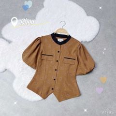 Áo Sơ Mi Dập Nổi Rose A1795