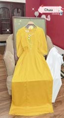 Áo Dài Chùm Hoa Đong Đưa AD9001.1655 (áo lẻ)