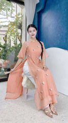 Áo Dài 4T Suông Tơ Gãy 125cm AD1609 (áo lẻ)