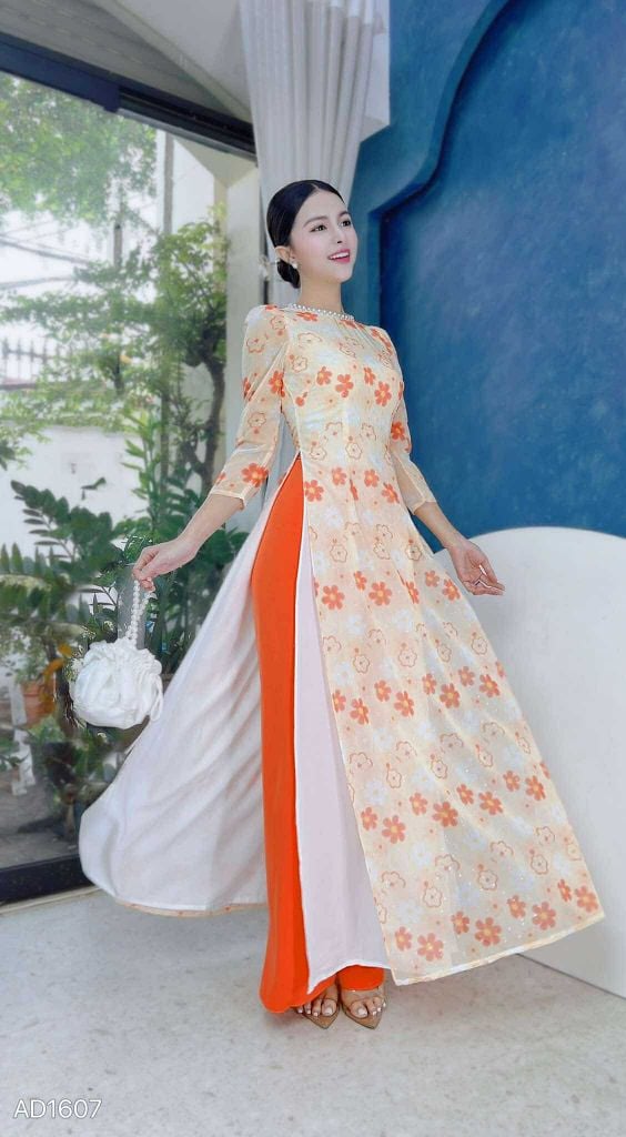 Áo Dài Thu Nguyệt 4T AD1607 (áo lẻ)