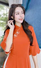 Áo Dài Bông Sen 3 Cánh AD9001.1622 (áo lẻ)