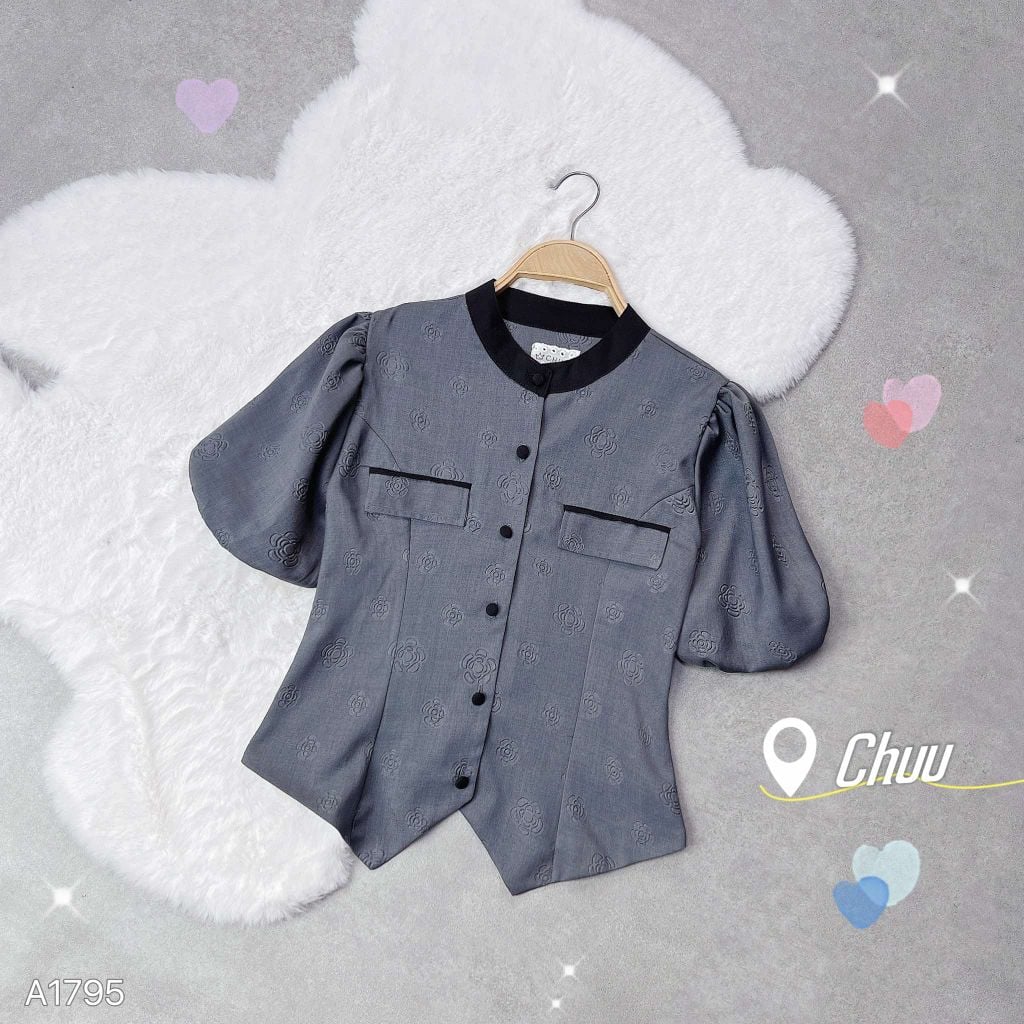 Áo Sơ Mi Dập Nổi Rose A1795