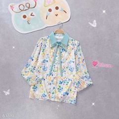 Áo Sơ Mi Cổ Màu Đô Thêu A1770