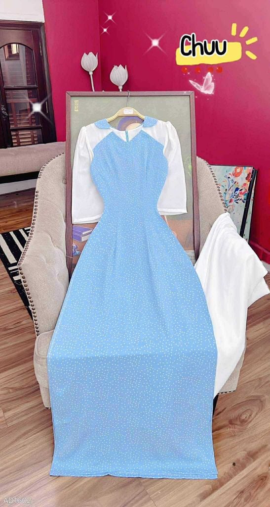 Áo Dài Cổ Bi Giả Yếm AD1602 (áo lẻ)