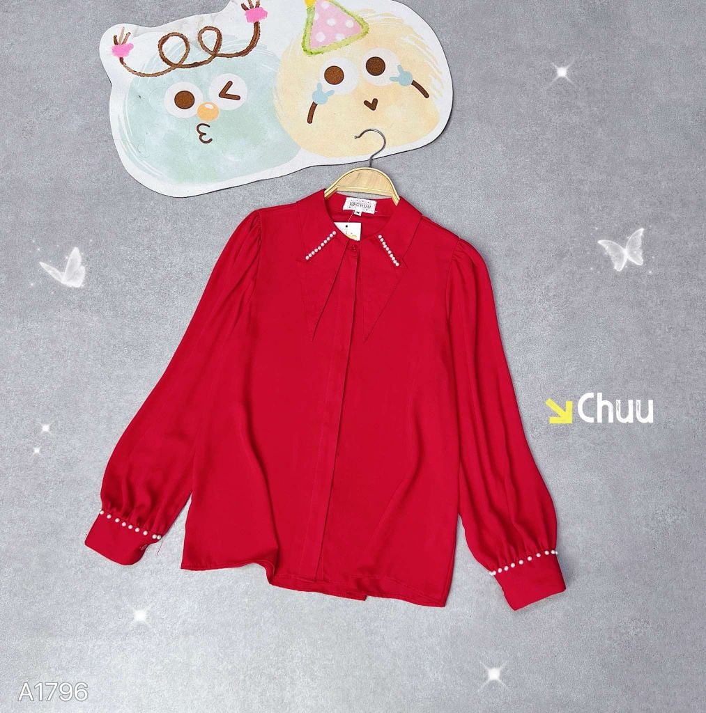 Áo Sơ Mi Cổ Gấp Châu A1796