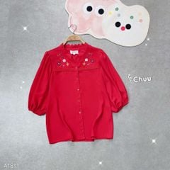 Áo Sơ Mi Thêu Vườn Hoa Nở A1811