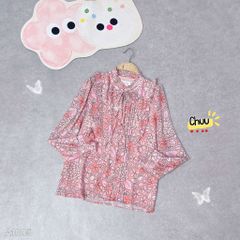 Áo Tơ Cổ Li Violet A1805